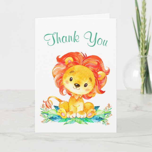 Lejon Tack för vattenfärg (Framsida)