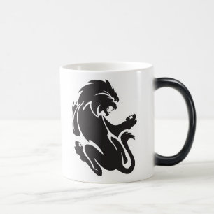 Lejon Tattodesign för stammar Magisk Mugg