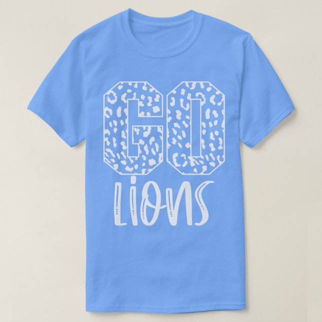 Lejon Team Mascot School Spirit Game Night Leopard T Shirt (Design framsida)