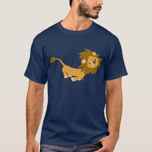 Lejon Tecknad för Cute Running T-shirt