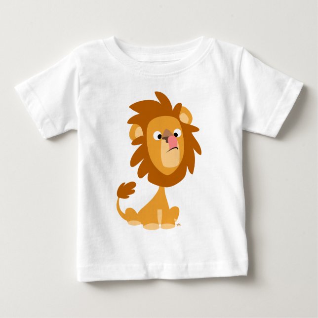 Lejon Tecknad för Fånig! Baby T-Shirt (Framsida)