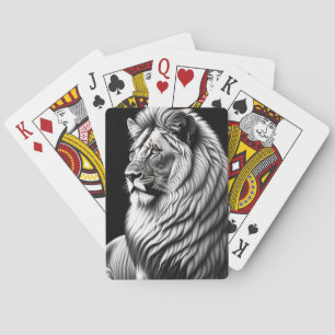 Lejon Teckning-målning Casinokort
