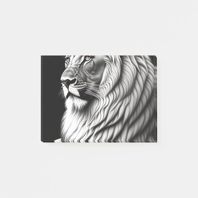 Lejon Teckning-målning Post-it Block (Framsida)