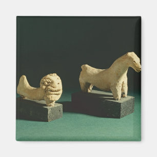 Lejon terrakotta och häst, Mohenjodaro 2300-1750 Magnet