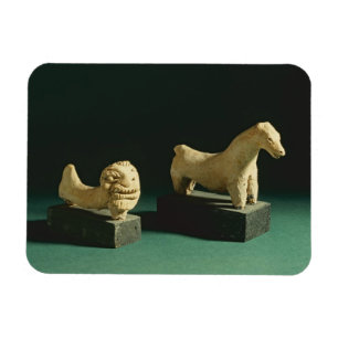 Lejon terrakotta och häst, Mohenjodaro 2300-1750 Magnet