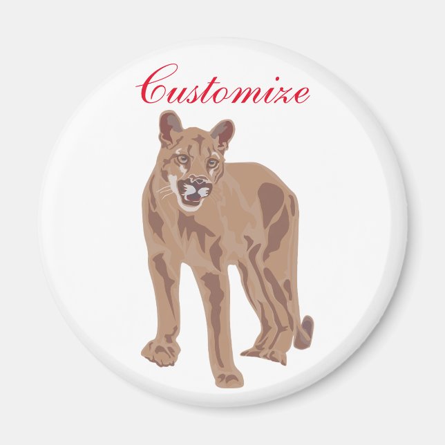 Lejon Thunder_Cove-berget Puma Magnet (Framsidan)