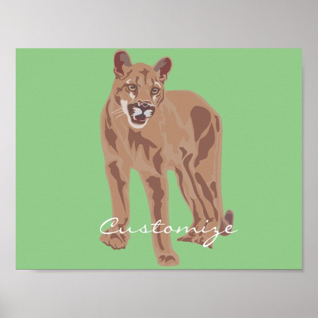 Lejon Thunder_Cove-berget Puma Poster (Framsidan)