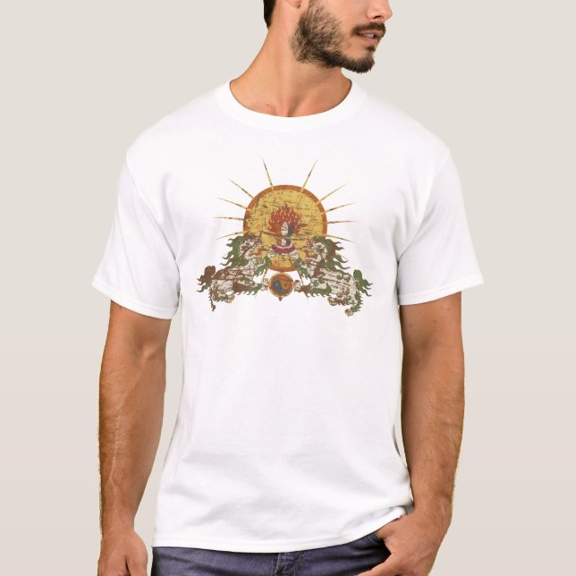 Lejon tibetan snö tee shirt (Framsida)