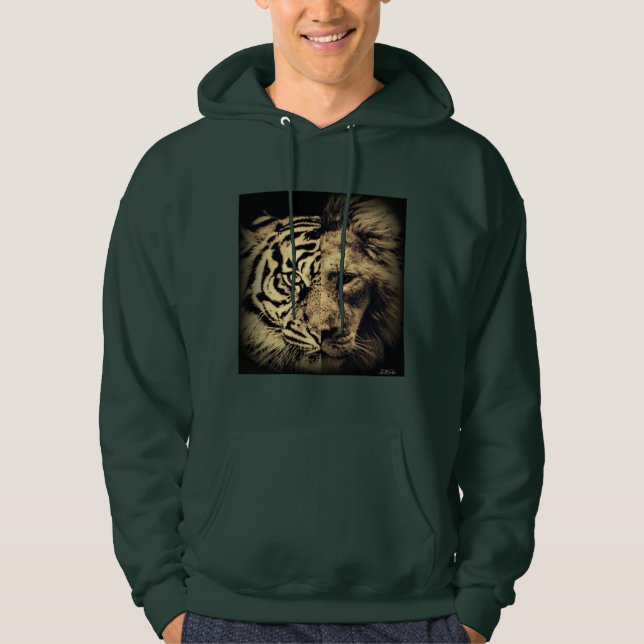Lejon tiger 2in1 Hoodie (Framsida)