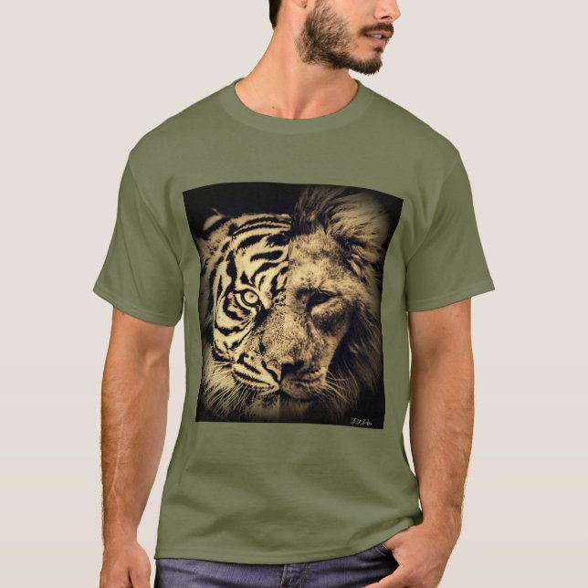 Lejon tiger 2in1 T-Shirt (Framsida)