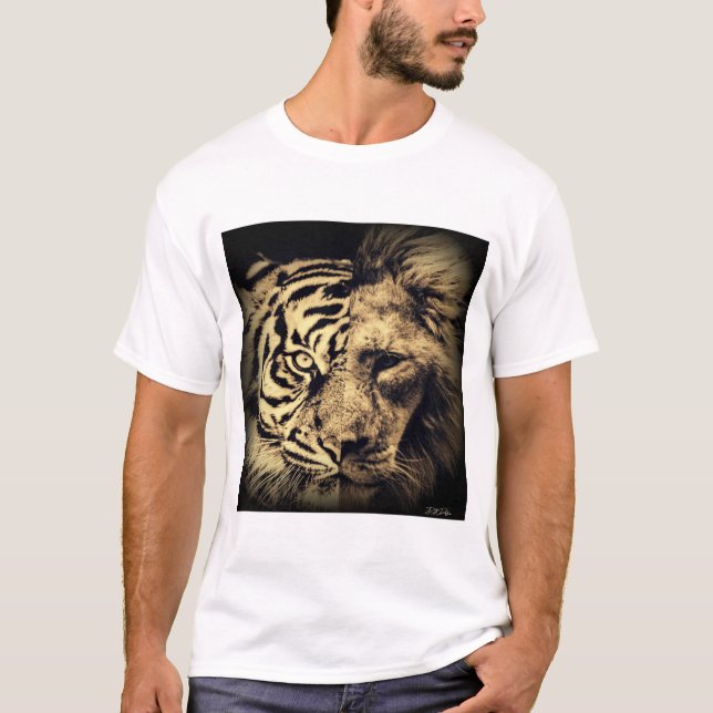 Lejon tiger 2in1 T-Shirt (Framsida)