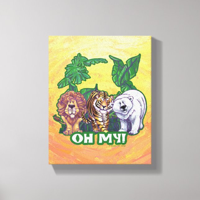 Lejon Tiger Bears Oh My Canvastryck (Framsida)