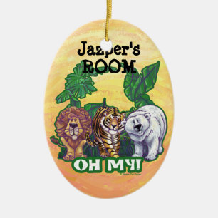 Lejon Tiger Bears Oh My Julgransprydnad Keramik