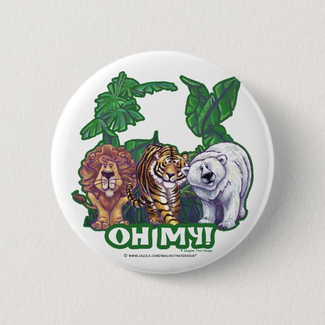 Lejon Tiger Bears Oh My Knapp (Framsida)