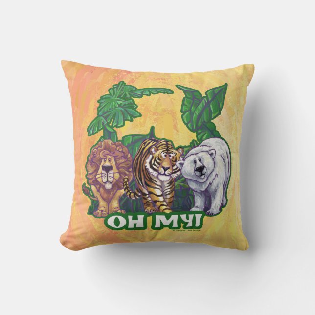 Lejon Tiger Bears Oh My Kudde (Framsida)