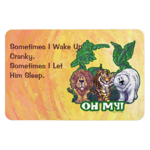 Lejon Tiger Bears Oh My Magnet