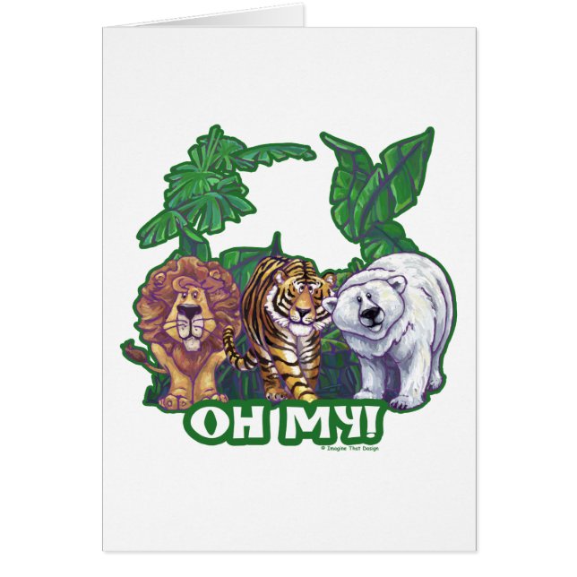 Lejon Tiger Bears Oh My OBS Kort (Framsidan)