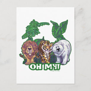 Lejon Tiger Björnar Oj Vykort