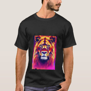 Lejon-tryckt T-shirt