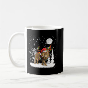 Lejon Under måndagskvällen Snö jul Pajama 317 Kaffemugg