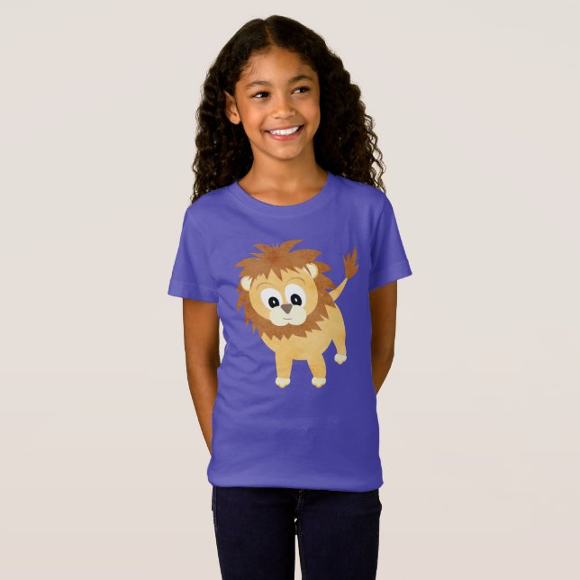 Lejon unge för gullig baby t-shirt (Hel framsida)