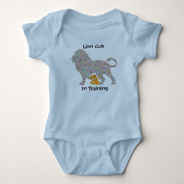 Lejon unge i utbildningsbaby t shirt (Framsida)
