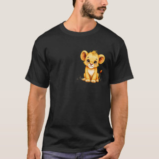 Lejon Unge Wildlife Fantasy Art T Shirt