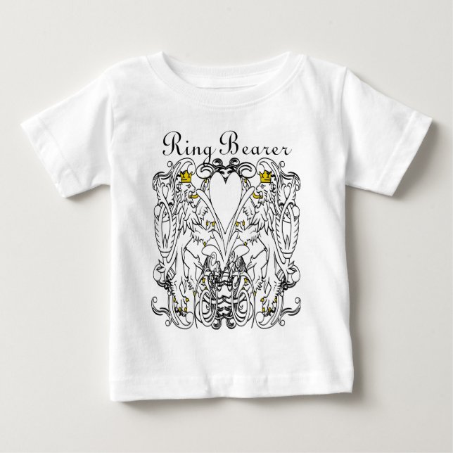 Lejon upprätt Renaissance Bröllop T Shirt (Framsida)