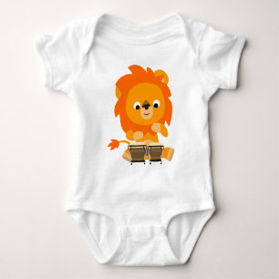 Lejon uppspelning av  Tecknad Bongos Baby Bodykost T Shirt