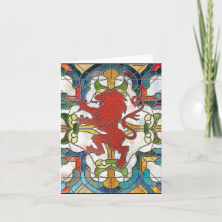 Lejon Vapensköld av glasskikt Kort