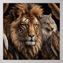 Lejon, Varg med framåtvänd kontur