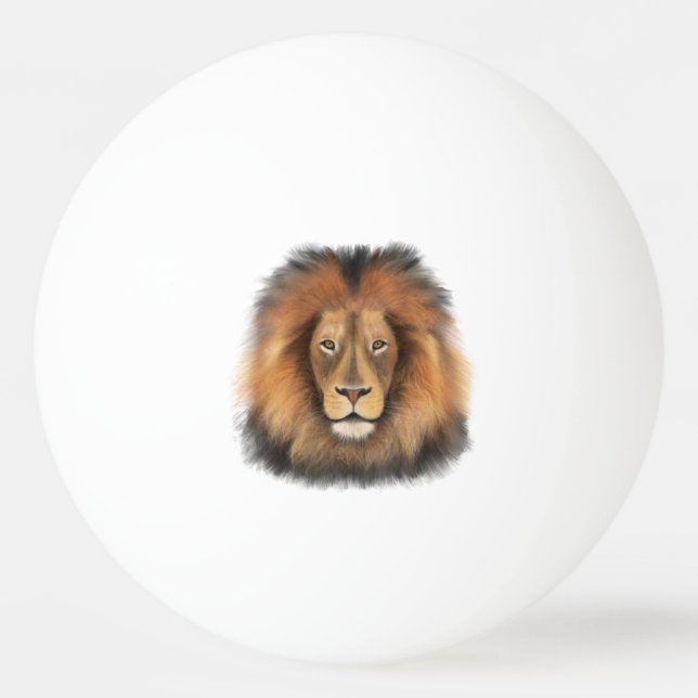 lejon vattenfärg Leo kung safari animal djungel ca Pingisboll (Framsidan)