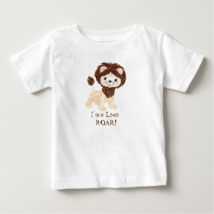 Lejon vattenfärg t shirt