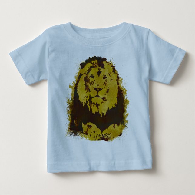 Lejon vattenfärg tee shirt (Framsida)