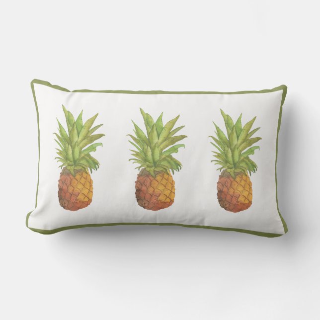 Lejon vattenfärgad brunbjörkudde ram lumbarkudde (Framsida)