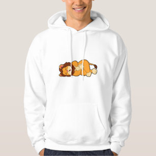 Lejon vid sovande hoodie