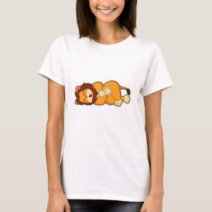 Lejon vid sovande t shirt