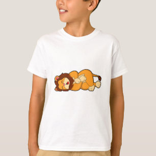 Lejon vid sovande t shirt