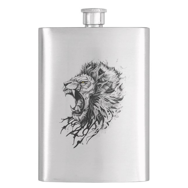 Lejon Vild Art Tato för illustration av djurart Fickplunta (Framsidan)