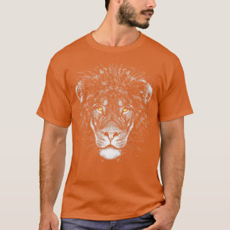 Lejon Vild Big Cat Wildlife Monochromatic T Shirt