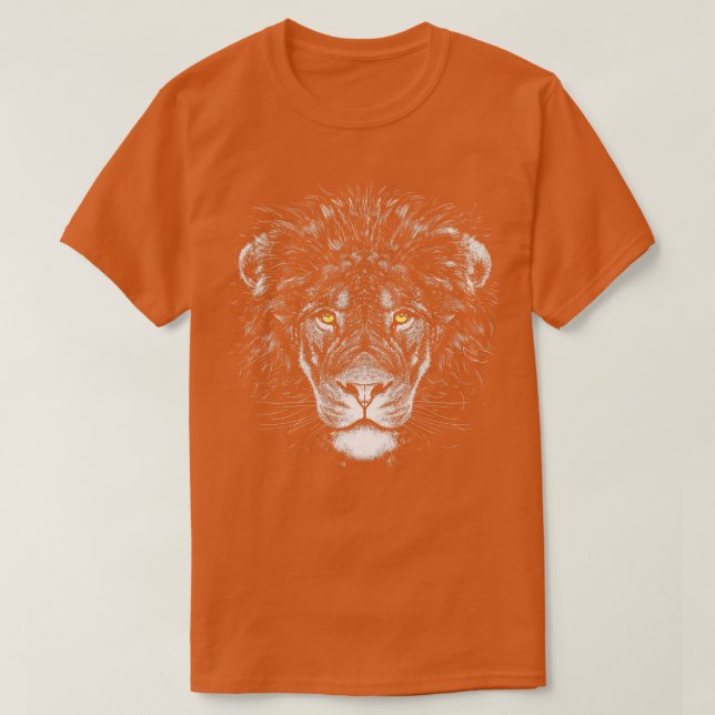 Lejon Vild Big Cat Wildlife Monochromatic T Shirt (Design framsida)