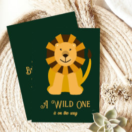 Lejon Vild En babyskabinka, Jungle Safari Theme Inbjudningar