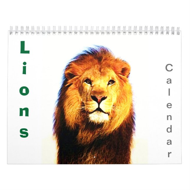 Lejon - Vilda djur & Big Cats Wall Kalender (Omslag)