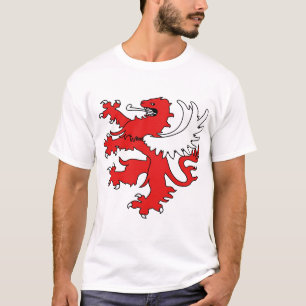 Lejon Vingar Ställsymbol Power Tunga Klo Red T Shirt