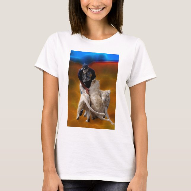 Lejon viskare för syd-Afrika Tee Shirt (Framsida)