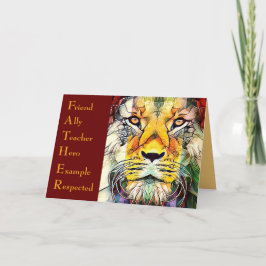 Lejon Wildlife Art Far Acronym Fars dag Kort