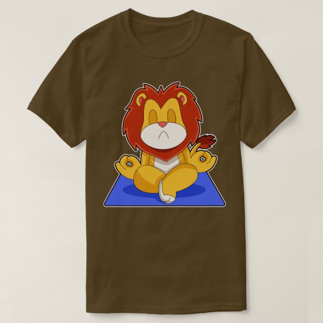 Lejon Yoga Meditation Gymnastics T Shirt (Design framsida)