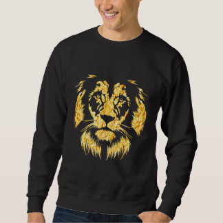 Lejon Zodiac Lejon Mane Safari Predatory Cat Li Lång Ärmad Tröja