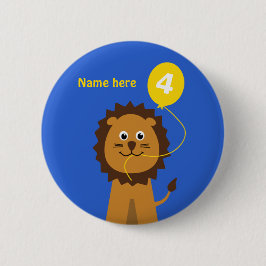 lejona 4e födelsedagen lägga till namn blå knapp