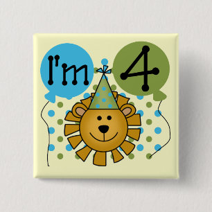 Lejona 4e födelsedagen T-tröjor och presenter Knapp